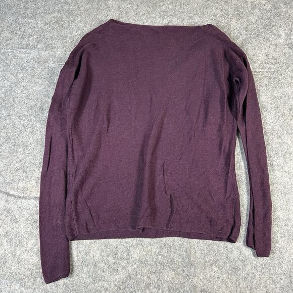 Eileen Fisher Sweater Womens S Lightweight Tencel Silk Purple V-Neck Pullover - Picture 9 of 9
